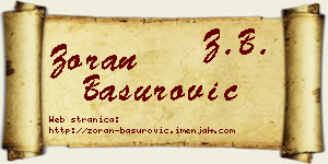Zoran Basurović vizit kartica